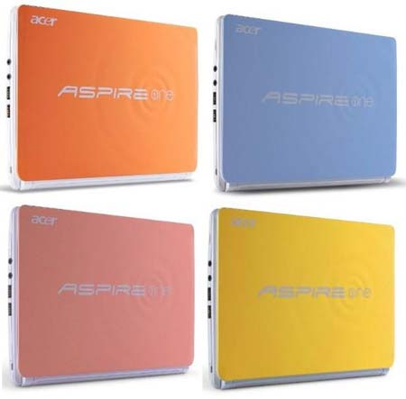 Яркие и красочные нетбуки Acer Aspire One Happy2